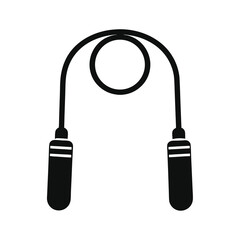 Simple Black and White Jump Rope Icon