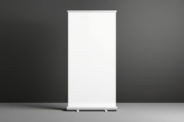 Blank Roll Up Banner Mockup White Display Stand