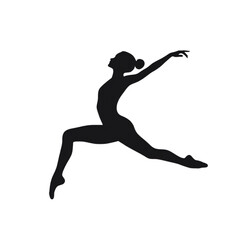 A dynamic vector silhouette of an athlete mid-jump, perfect for sports illustrations