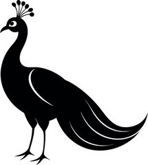 peacock silhouette icon