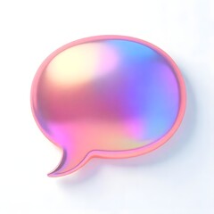 Glossy pink chat icon high resolution background