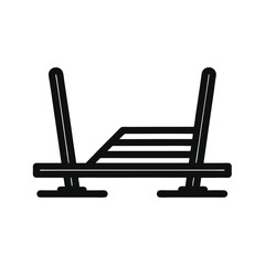 Ski jump icon simple vector illustration