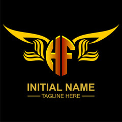HF Golden Wing Emblem Logo