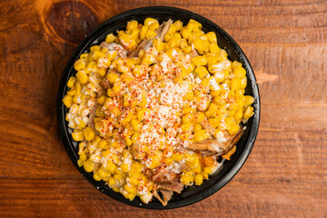 Mexican street corn with pork