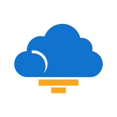 Cloud computing data storage icon graphic