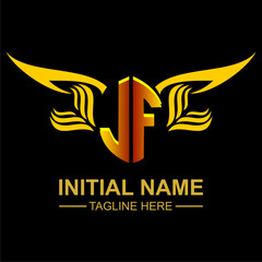 JF Golden Wing Emblem Logo