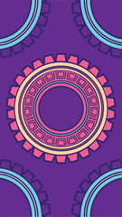 Fototapeta premium Geometric pattern of repeating colorful mandala designs perfect for textile decoration