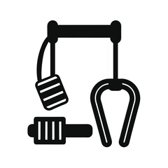 Leg Extension Machine Icon Black and White