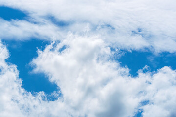 6月の空　昼の青空に白い雲08