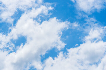 6月の空　昼の青空に白い雲12