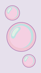 Pastel bubbles design illustration with transparent background suitable for various projects