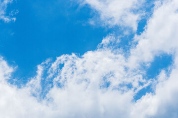6月の空　昼の青空に白い雲11