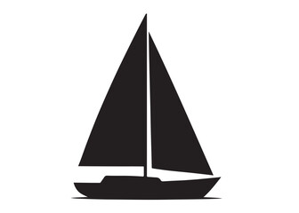 Sail boat logo silhouette vector design, sail boat logo icon silhouette, sailboat sailing ship logo vector illustration, sailboat and sailing ship vector silhouette logo design on white background
