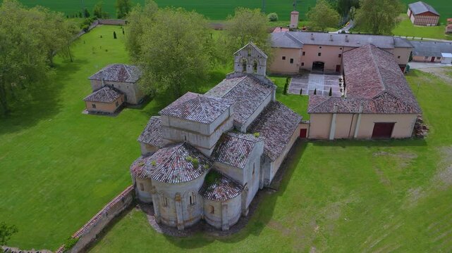 Church of Santa Eufemia de Cozuelos in Olmos de Ojeda, in the natural region of the La Ojeda Valley. Palencia, Castile and Le&oacute;n, Spain. Europe