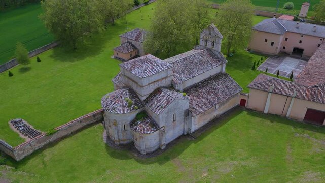 Church of Santa Eufemia de Cozuelos in Olmos de Ojeda, in the natural region of the La Ojeda Valley. Palencia, Castile and Le&oacute;n, Spain. Europe
