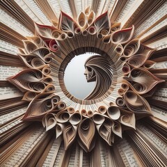 Book Sculptures books into shapes
