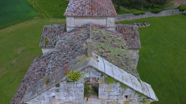 Church of Santa Eufemia de Cozuelos in Olmos de Ojeda, in the natural region of the La Ojeda Valley. Palencia, Castile and Le&oacute;n, Spain. Europe