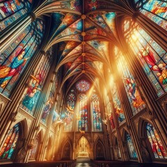 Fototapeta premium Gothic Cathedrals and angels