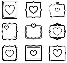 Heart Frame Clipart Collection