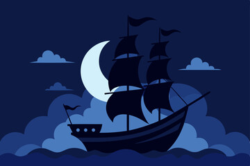 sailing ship in the sea