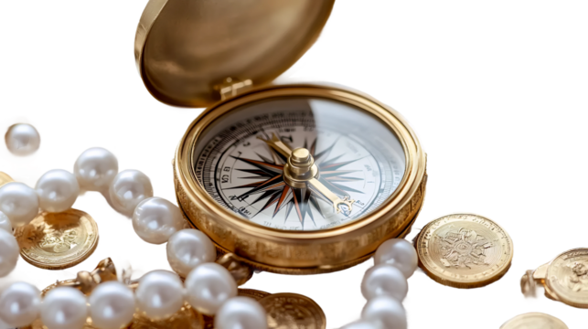 Compass and Coins Display