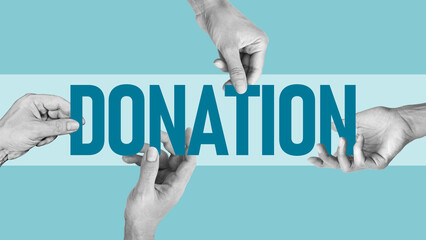 Donation, charity, love and helping hand concept. Symbol of helping others