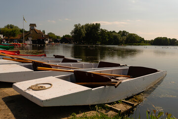 The boating lake at Thorpeness, Suffolk, UK