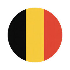 Fototapeta premium Pristine Vector Illustration of Belgium's National Flag Contained Within a Perfect Circular Shape