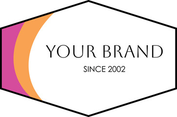 Classic vintage brand label with blank space. Ornate badge design for handmade and rustic products, traditional and crafted branding sticker template
