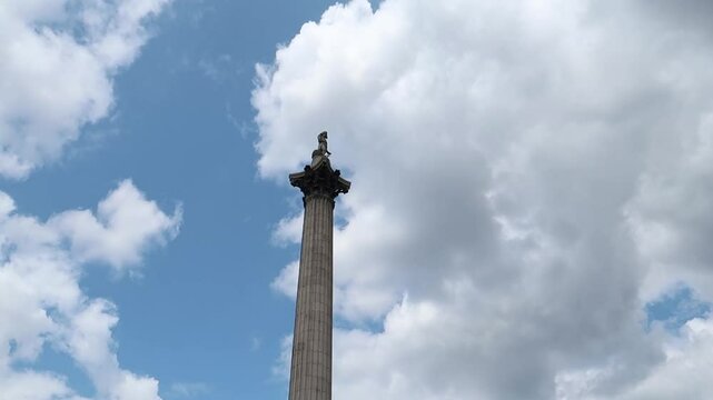 Nelson's column in Trafalgar Square.