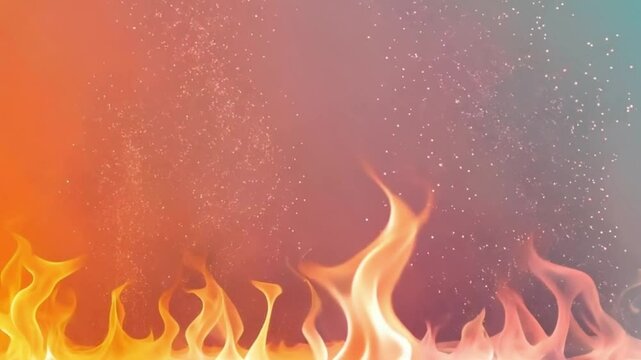Fiery to Serene Gradient - Swirling Flames and Ethereal Sparkles 4K Video Footage