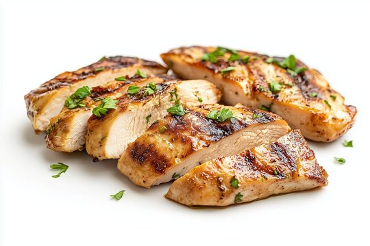 Grilled Dajaj Mashwi chicken breast slices, perfectly marinated and garnished, ideal for any meal or gathering