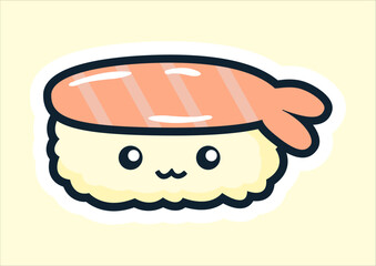 cute sushi icon vector