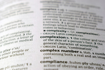 English Dictionary Definition Of Word - Complexion