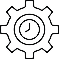 Clockwork Gear Timepiece Symbol Design.