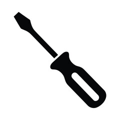 Screwdriver isolated on white background is a simple hand tool