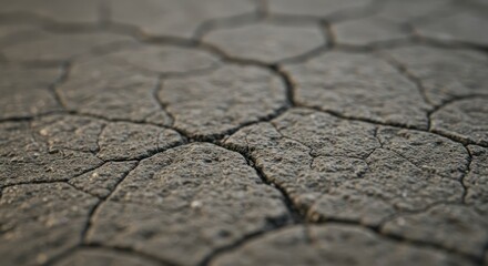 Obraz premium Cracked Earth A Close-Up View of Drought-Stricken Land