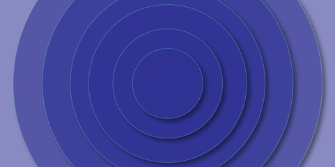 Abstract blue Circles Background. Circular Graphic Design Template. Vector Illustration. Modern WebDesign. Geometric blue ultrawide 3d wallpaper. White 3d render vector layers map texture.