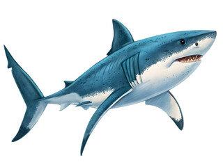 Obraz premium shark isolated on white background