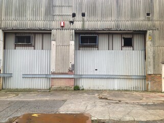 Weathered Industrial Building in Post-Production Decay