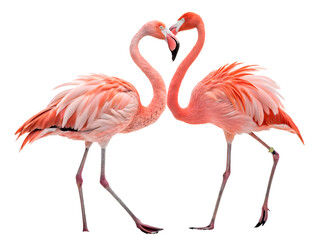 Obraz premium pink flamingo isolated on white background