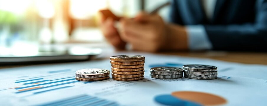 Financial advisory services concept: An Asian advisor discussing an investment strategy with clients in a consultancy office., Generative AI