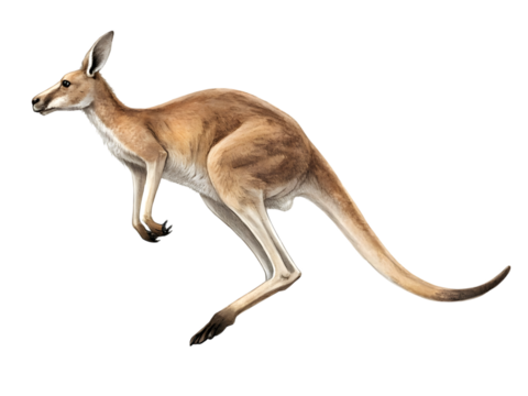 Kangaroo, isolated on white background