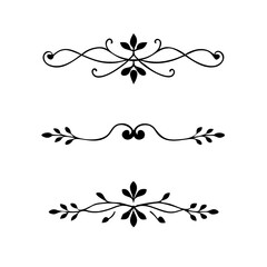 Text dividers with hearts doodle set. Wedding decorative elements. Divider ornament, borders, arrows. Hand drawn vector illustration isolated on white background
