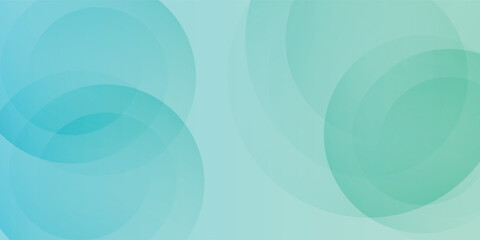 Minimalist banner background. Green and blue gradations.Circle geometric background. Simple design modern art