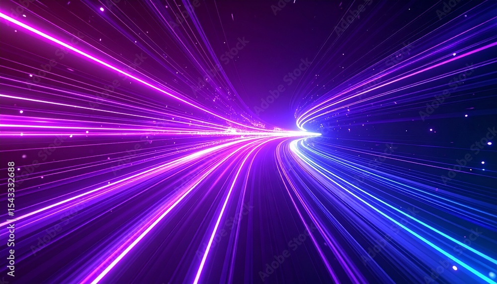 Poster dynamic light trail: a vibrant display of light trails streaks across the scene, creating a sense of