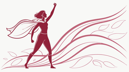 Feminine silhouette symbolizing strength and elegance.

