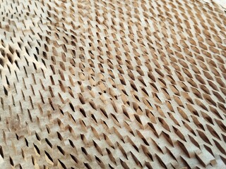 Abstrack eco friendly honeycomb wrap brown paper texture background 
