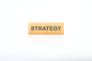 The concept word STRATEGY. Mission vision values symbol. Copy space