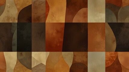 Arrafed image of a painting of a brown and tan background